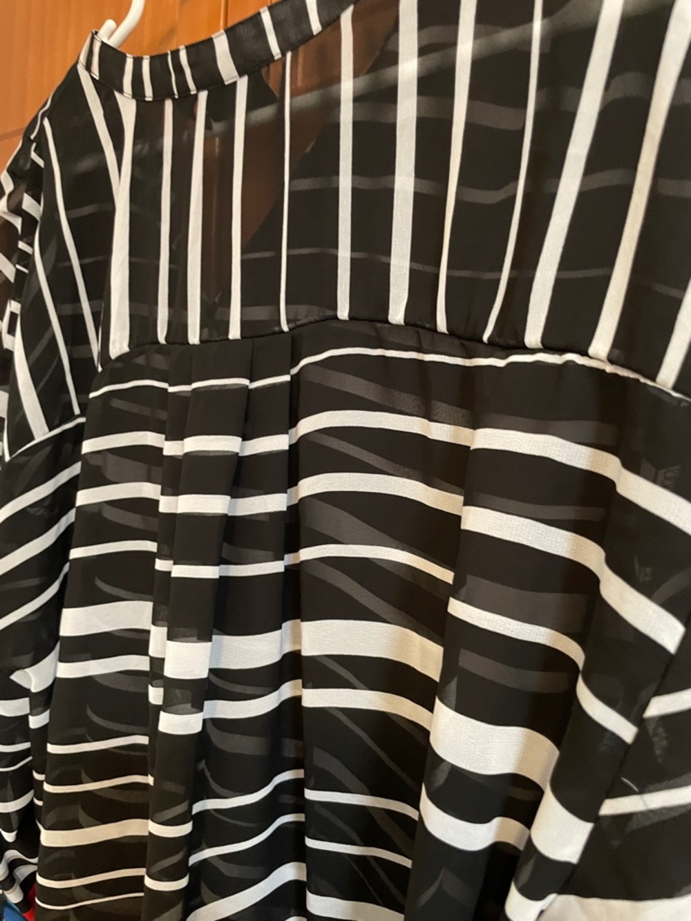 A.N.A a new approach Womens Black Striped Pullover Tunic with Multicolor Accent - Picture 7 of 8
